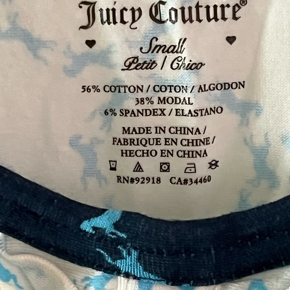 New Without Tag Women’s Juicy Couture Night gown Blue And White Color NWOT - Picture 7 of 8